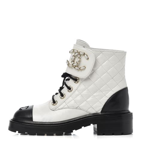 Chanel lace up boots